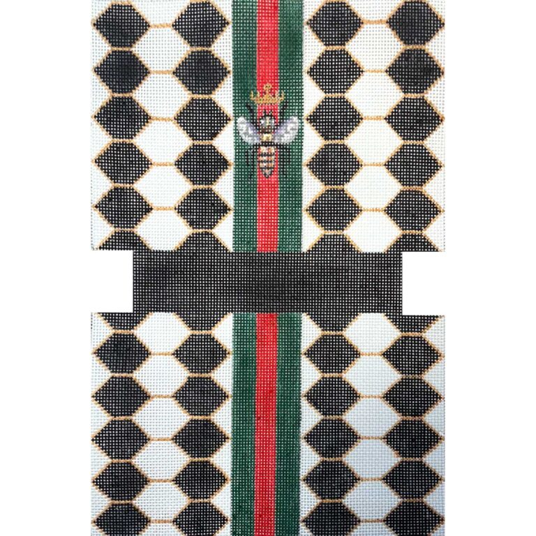 Hexagon & Striped Clutch