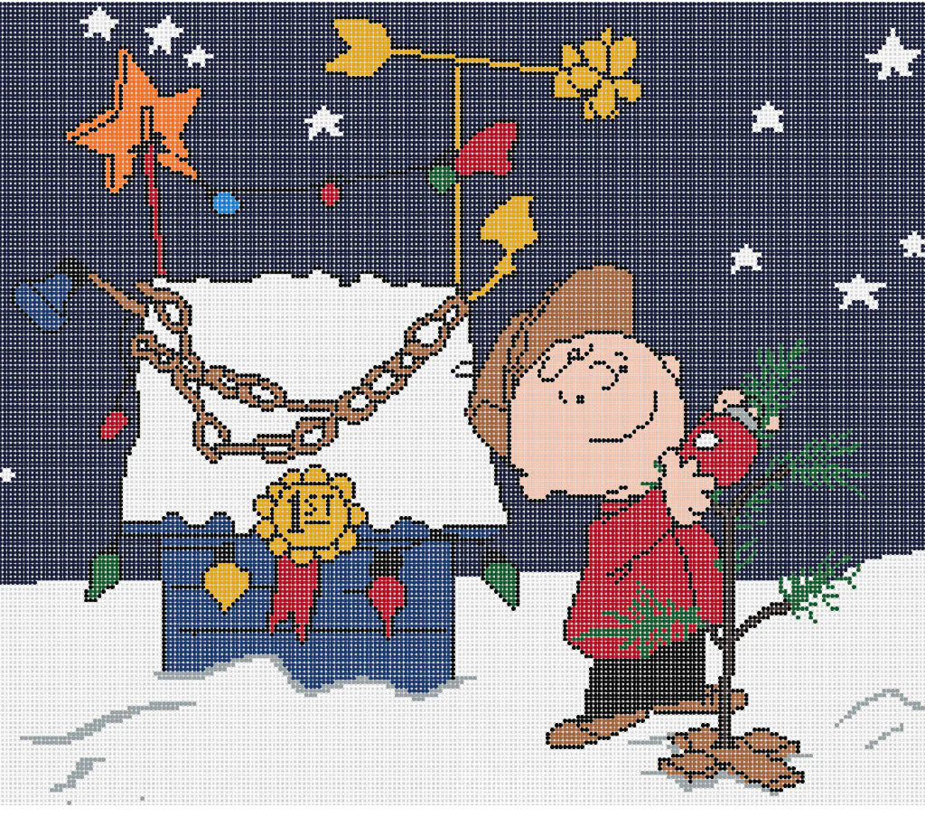 A Charlie Brown Christmas - Charlie Brown with Decorated Doghouse