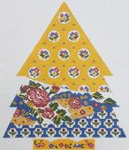 RED/BLUE FLORAL TREE