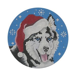 Husky Santa Dog