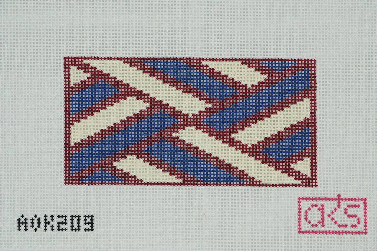 Chippendale Insert Burgundy and Blue