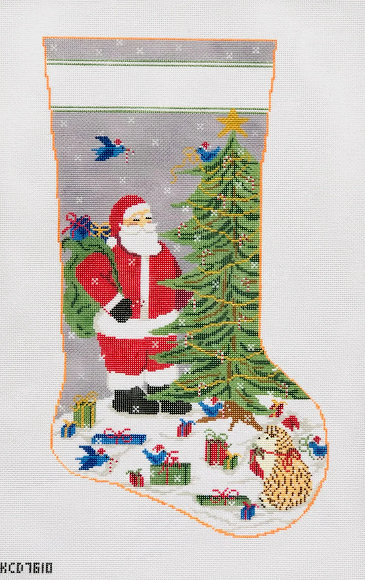 Santa with Forest Friends