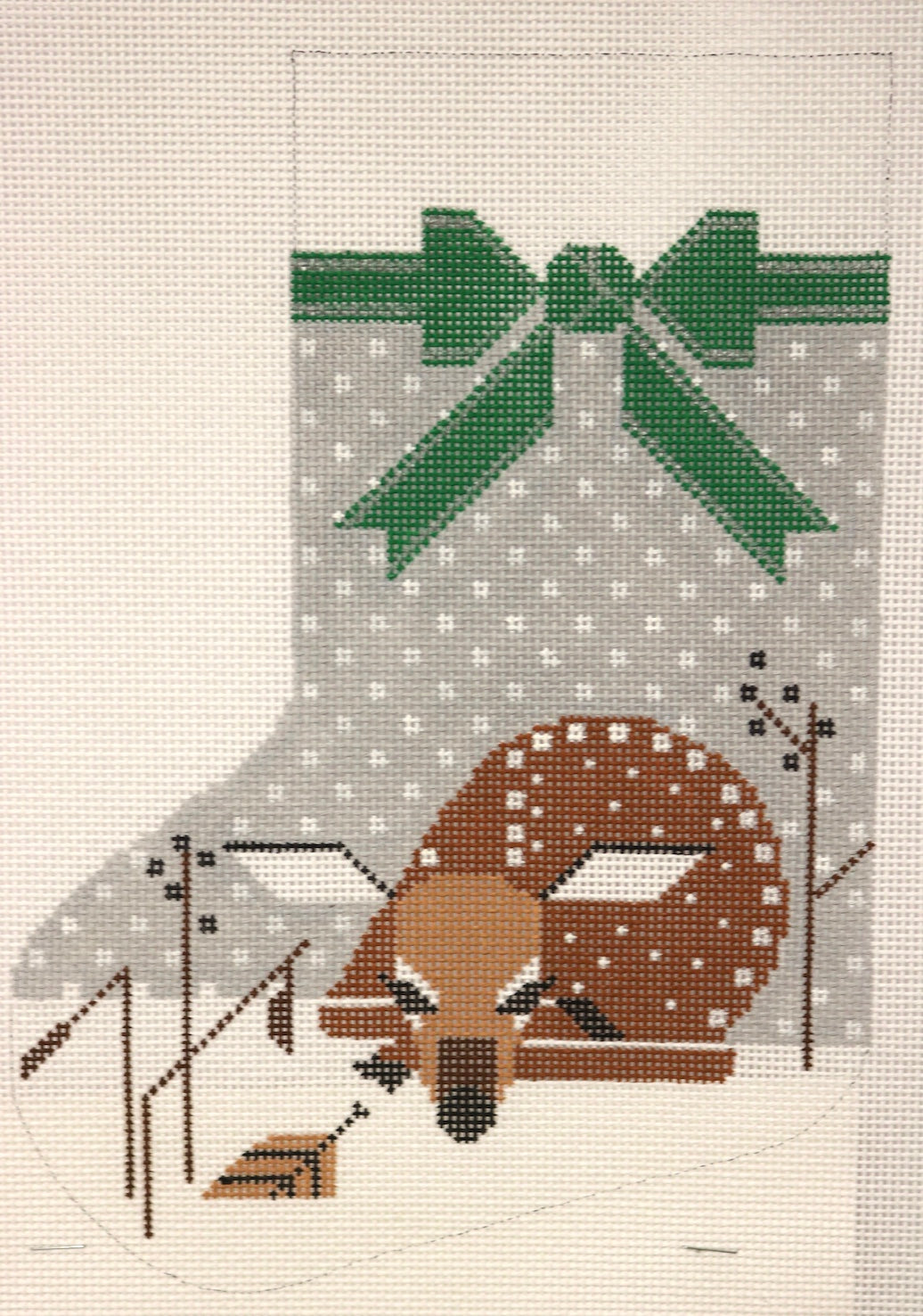 Snow Fawn Mini Stocking