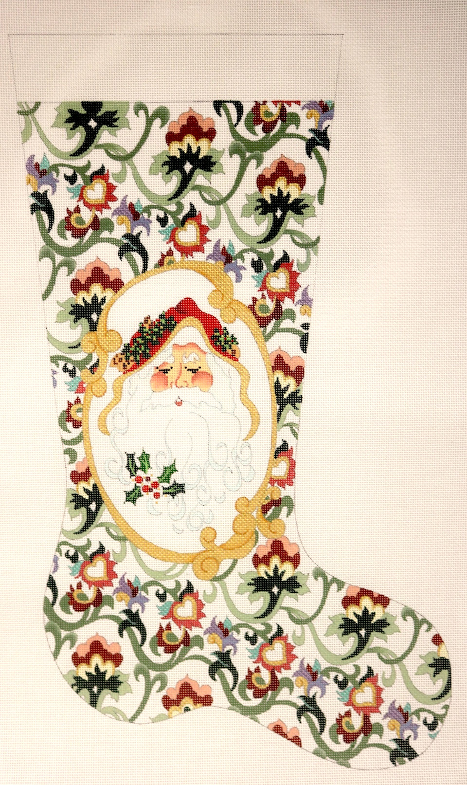 Framed Santa Face In Vines