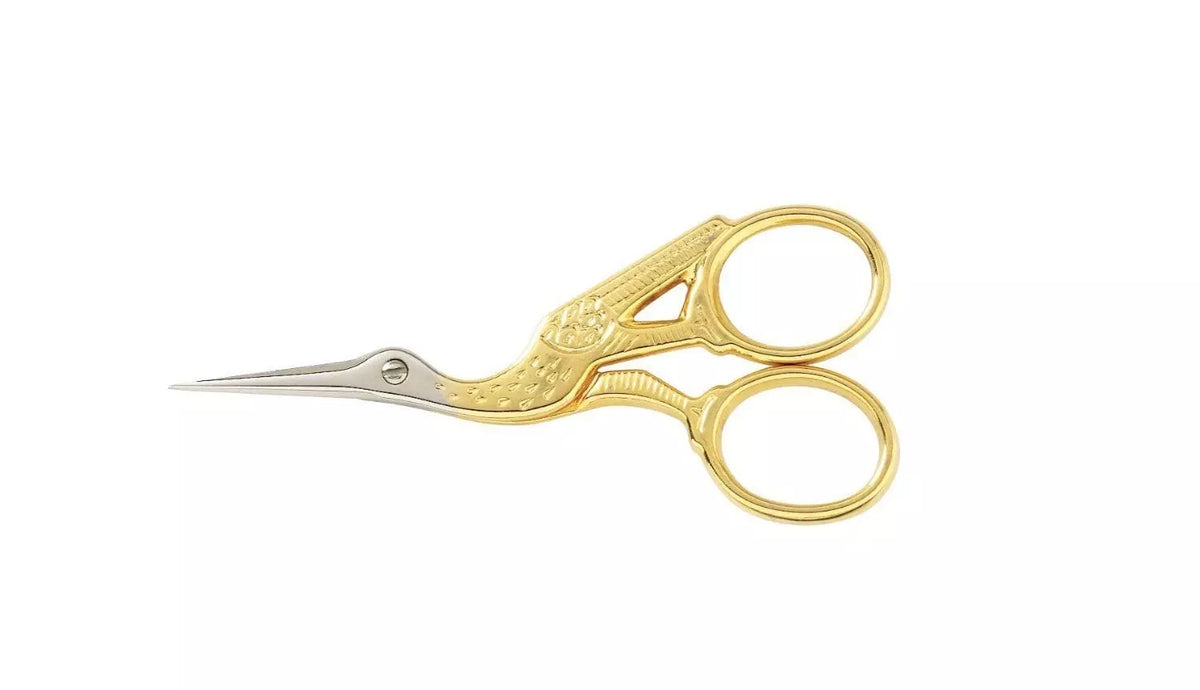 Gingham Stork Embroidery Scissors