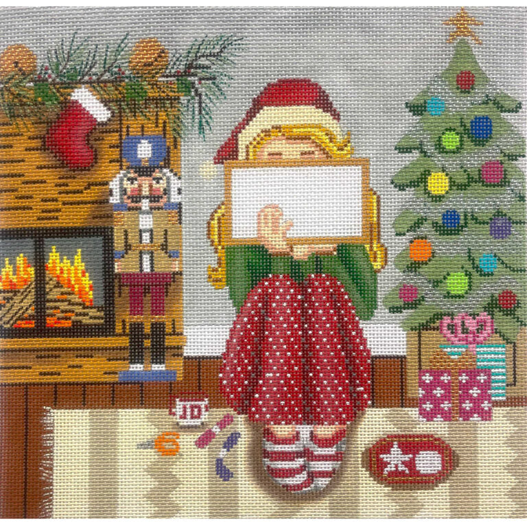 Christmas Stitching Girl (Trunk Show)