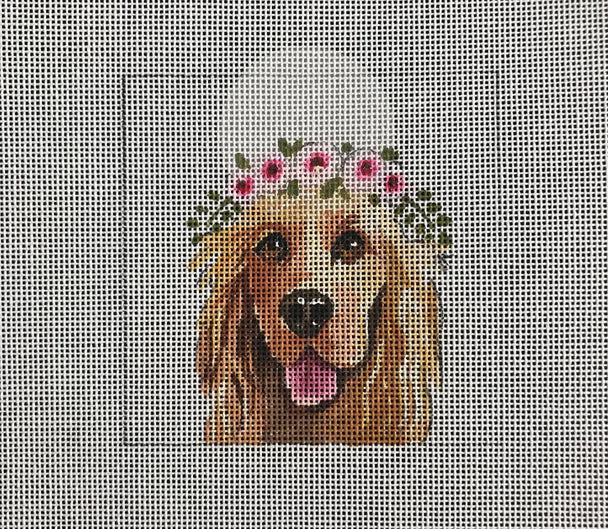 Golden Retriever w/ Floral Crown