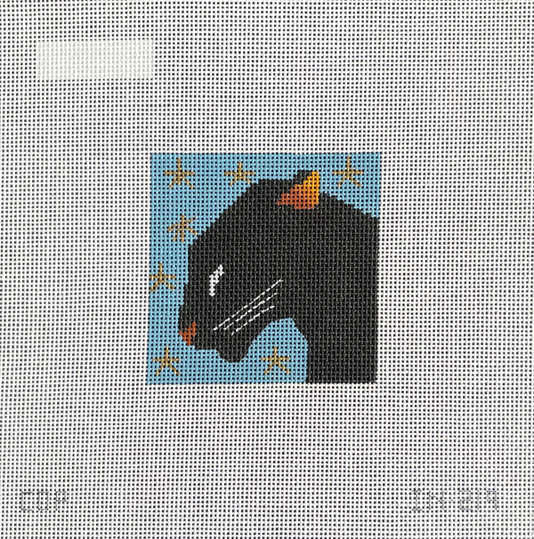 Panther w/ Blue Background 3" Square