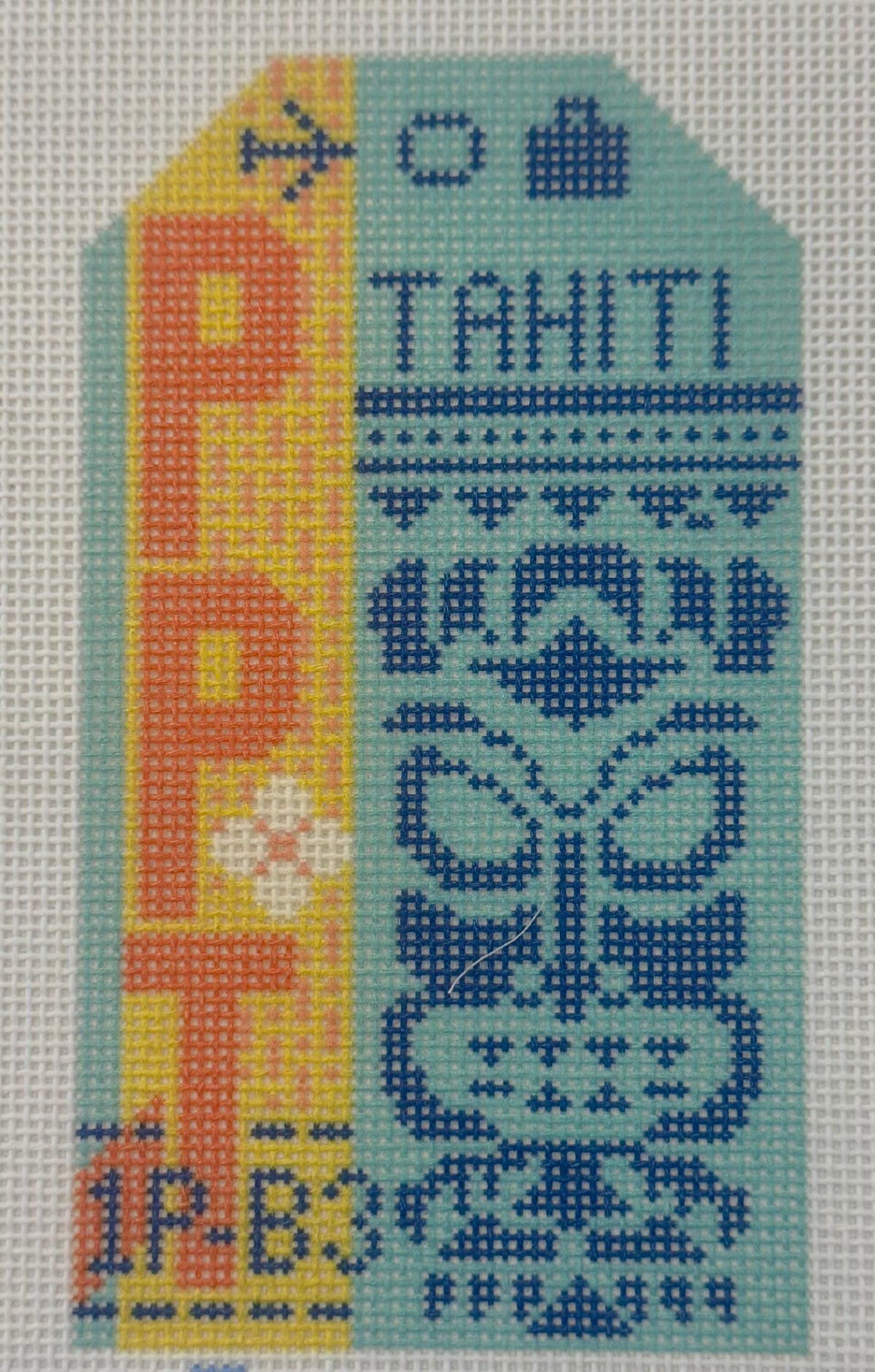 Tahiti Retro Travel Tag