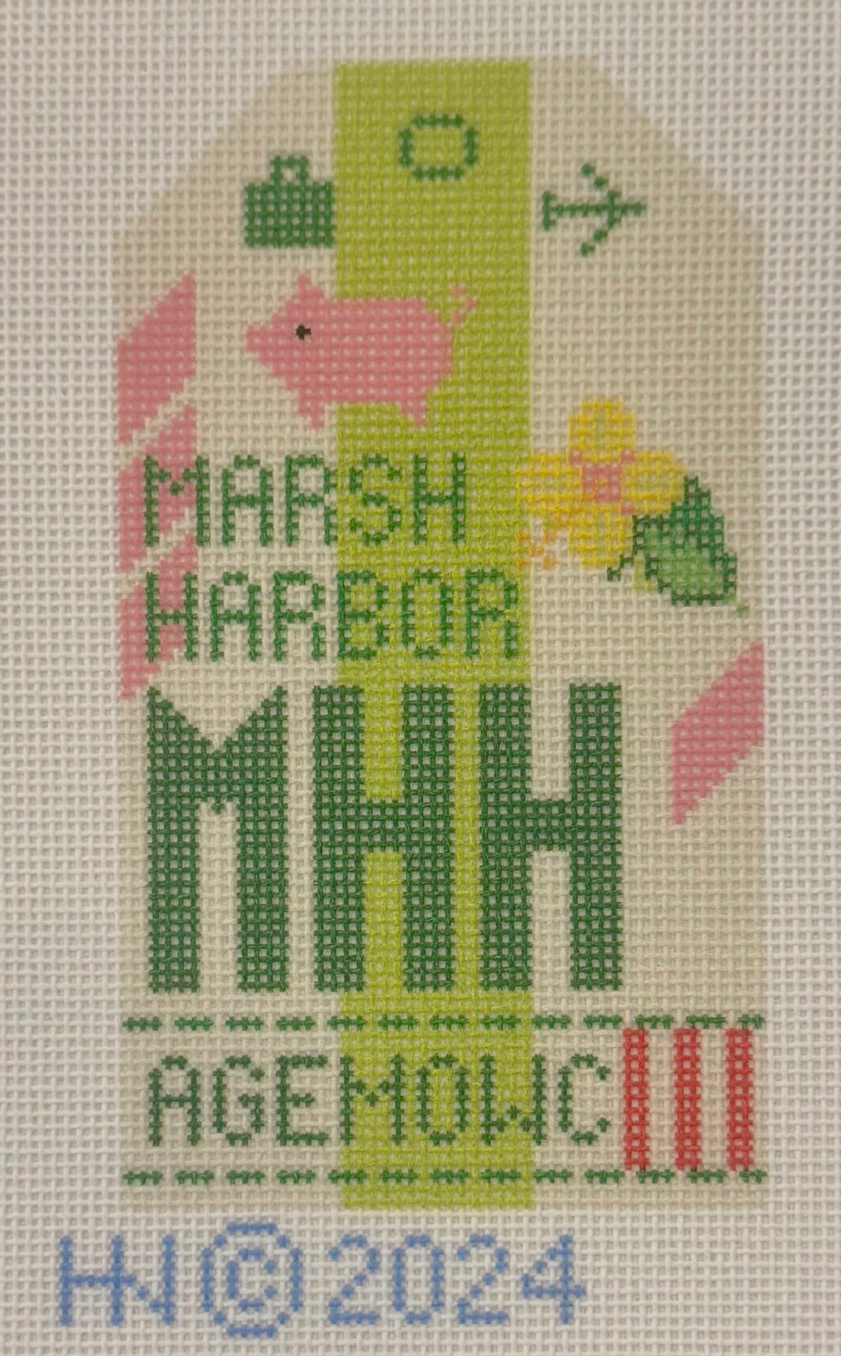 Marsh Harbor Retro Travel Tag