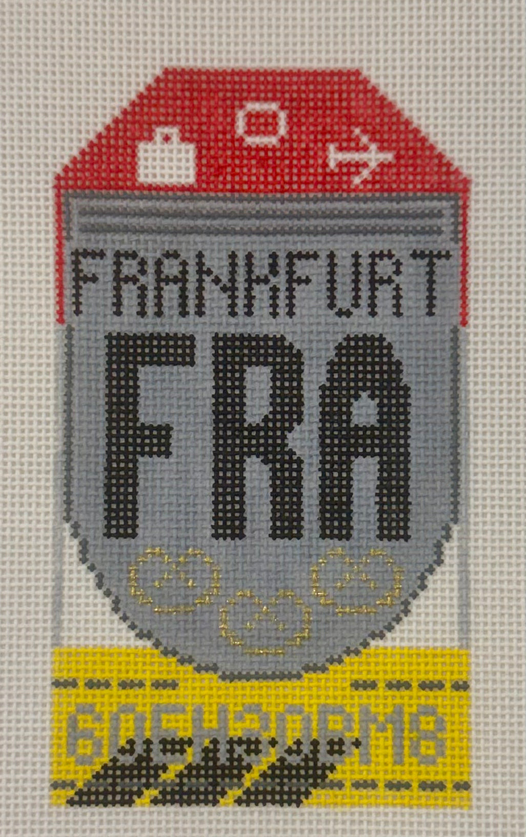Frankfurt Retro Travel Tag