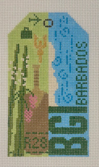 Barbados Retro Travel Tag
