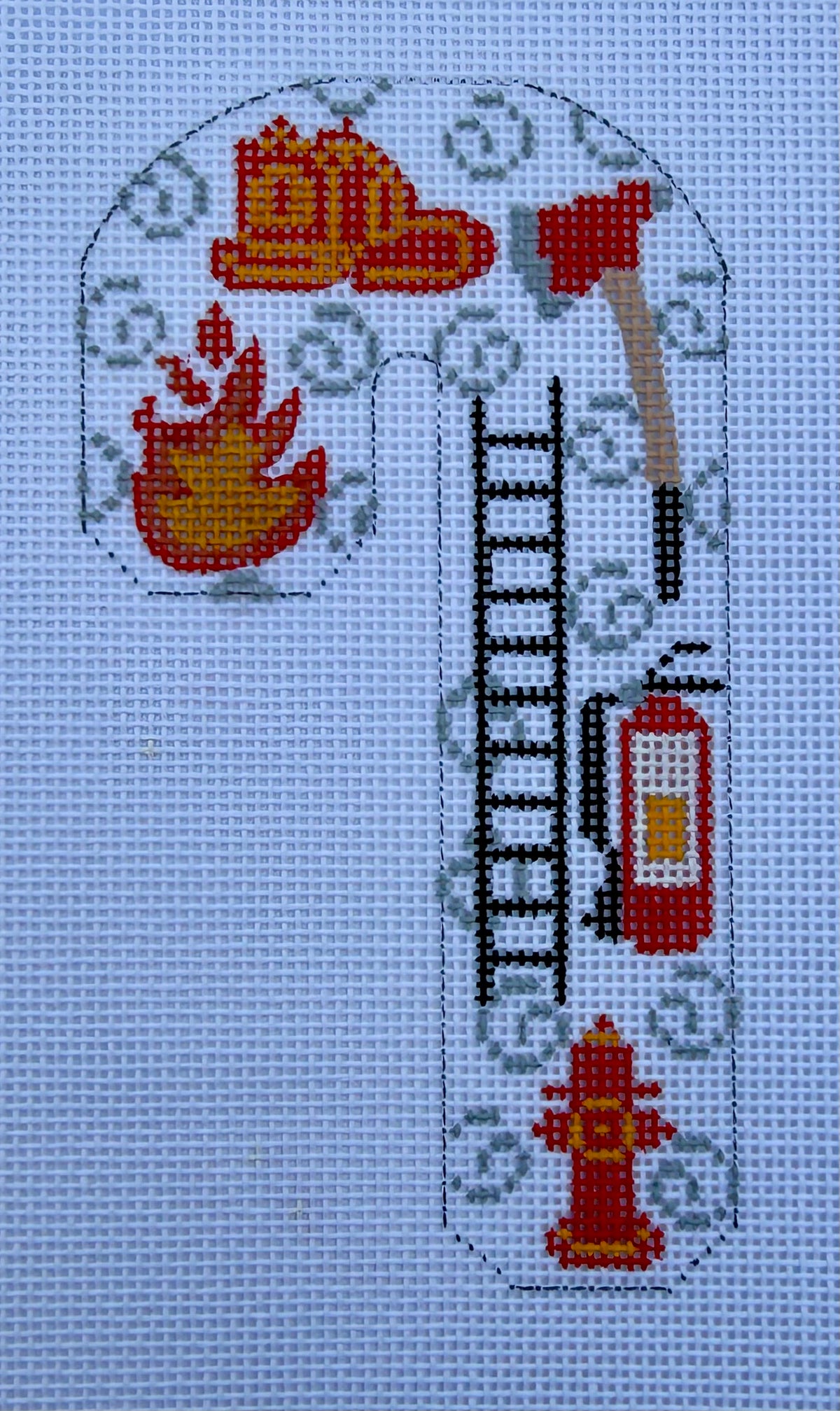 Fire Fighter Candy Cane