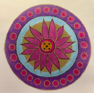 Fuschia Floral Round