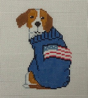 Beagle in US Flag Sweater