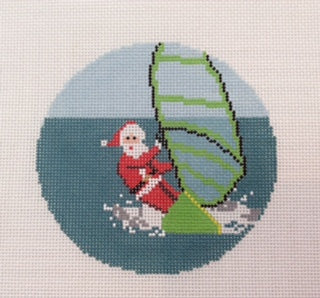 Sporty Santa Windsurfer