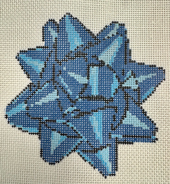 Blue Holiday Bow
