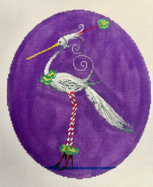 Holiday Bird on Purple