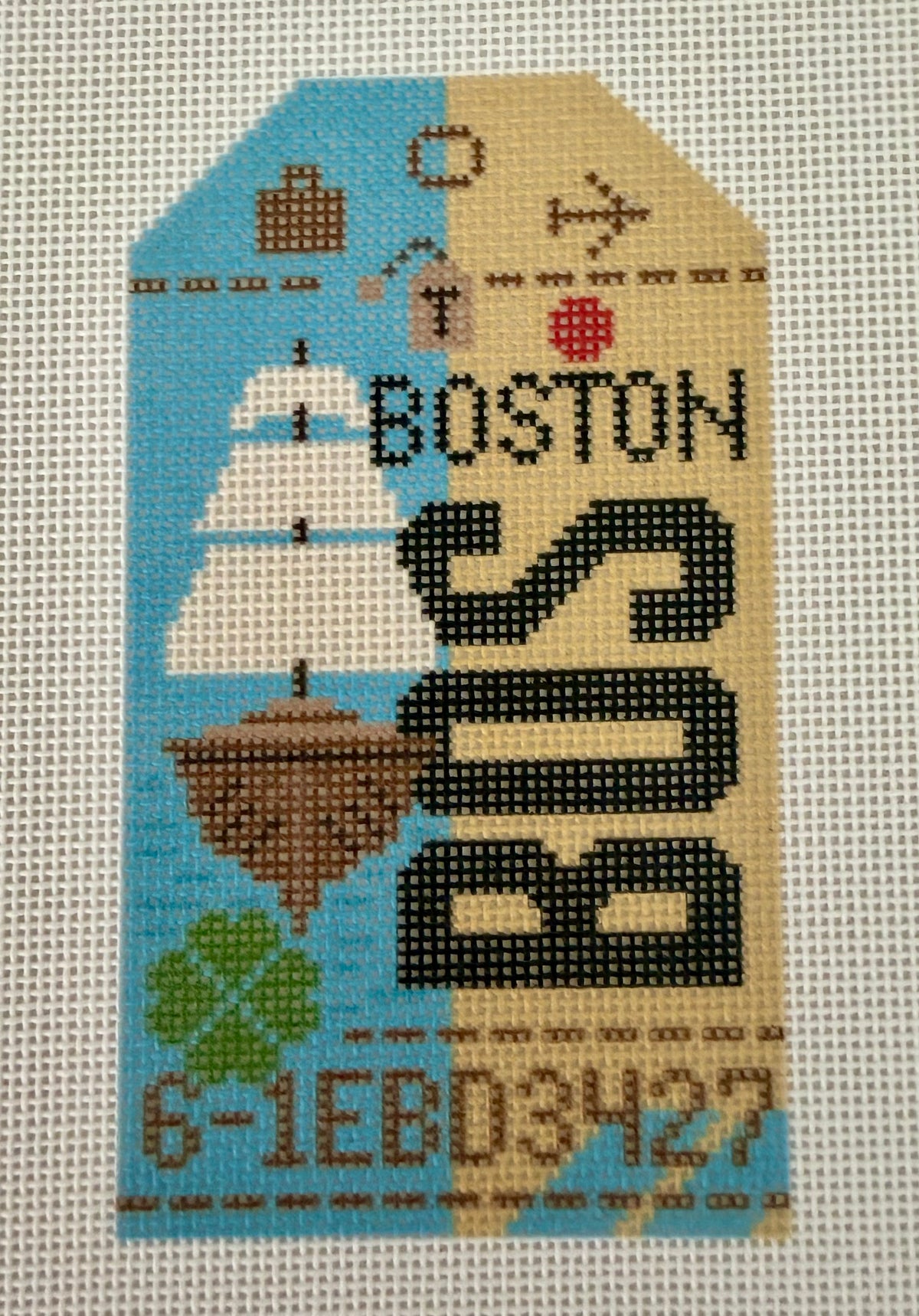 Boston 2.0 Retro Travel Tag