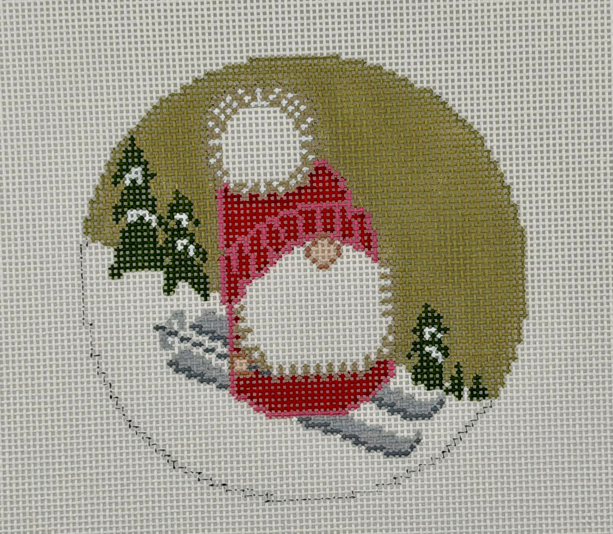 Skiing Gnome Ornament