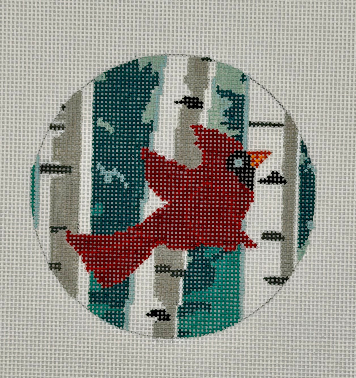 Cardinal in Birches Ornament