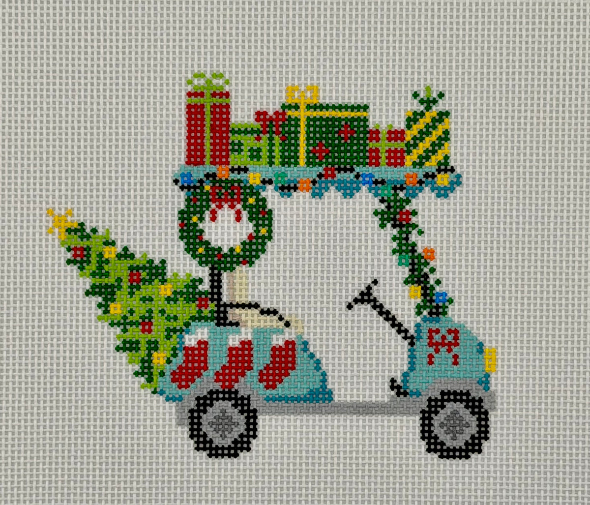 Christmas Golf Cart