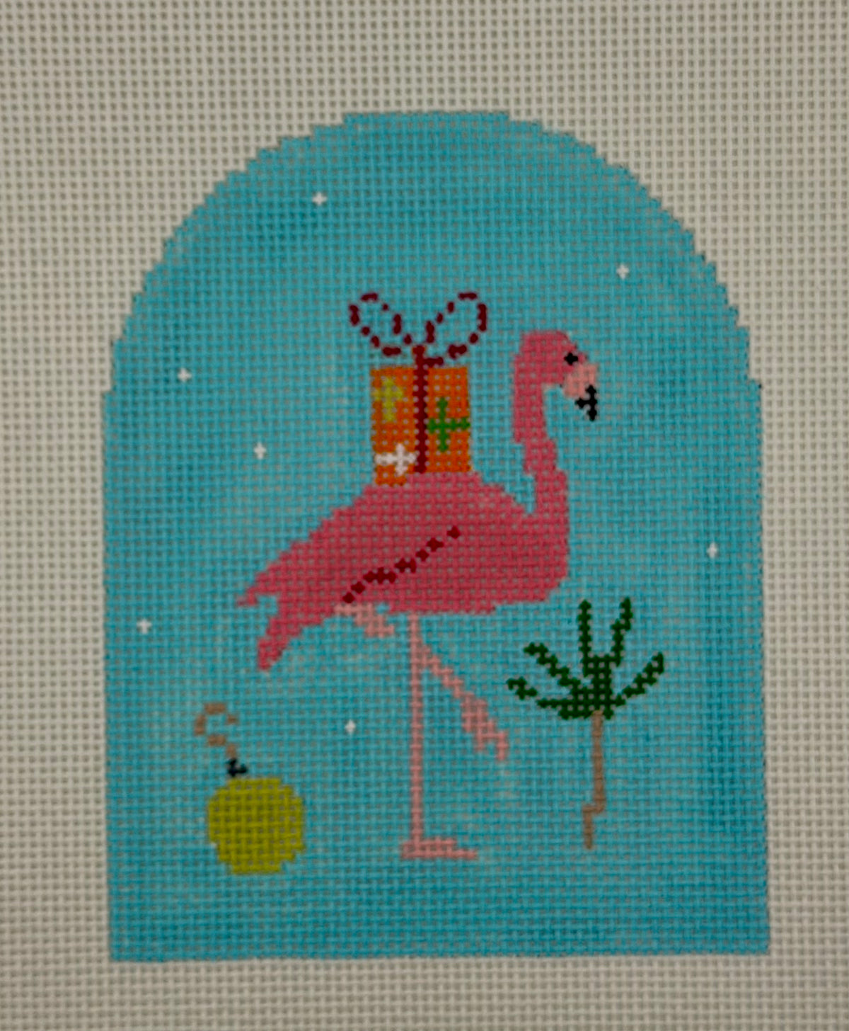 Flamingo with Package on Back