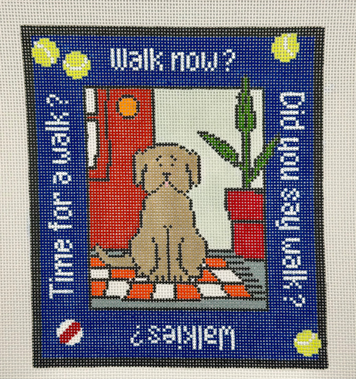Dog Time for a Walk - Navy