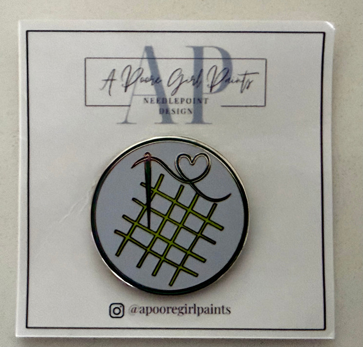Love Needlepoint Needle Minder