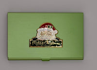 Merry Christmas on Lime Green Magnetic Needle Case