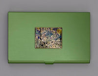 Van Gogh's Starry Night on Lime Green Magnetic Needle Case