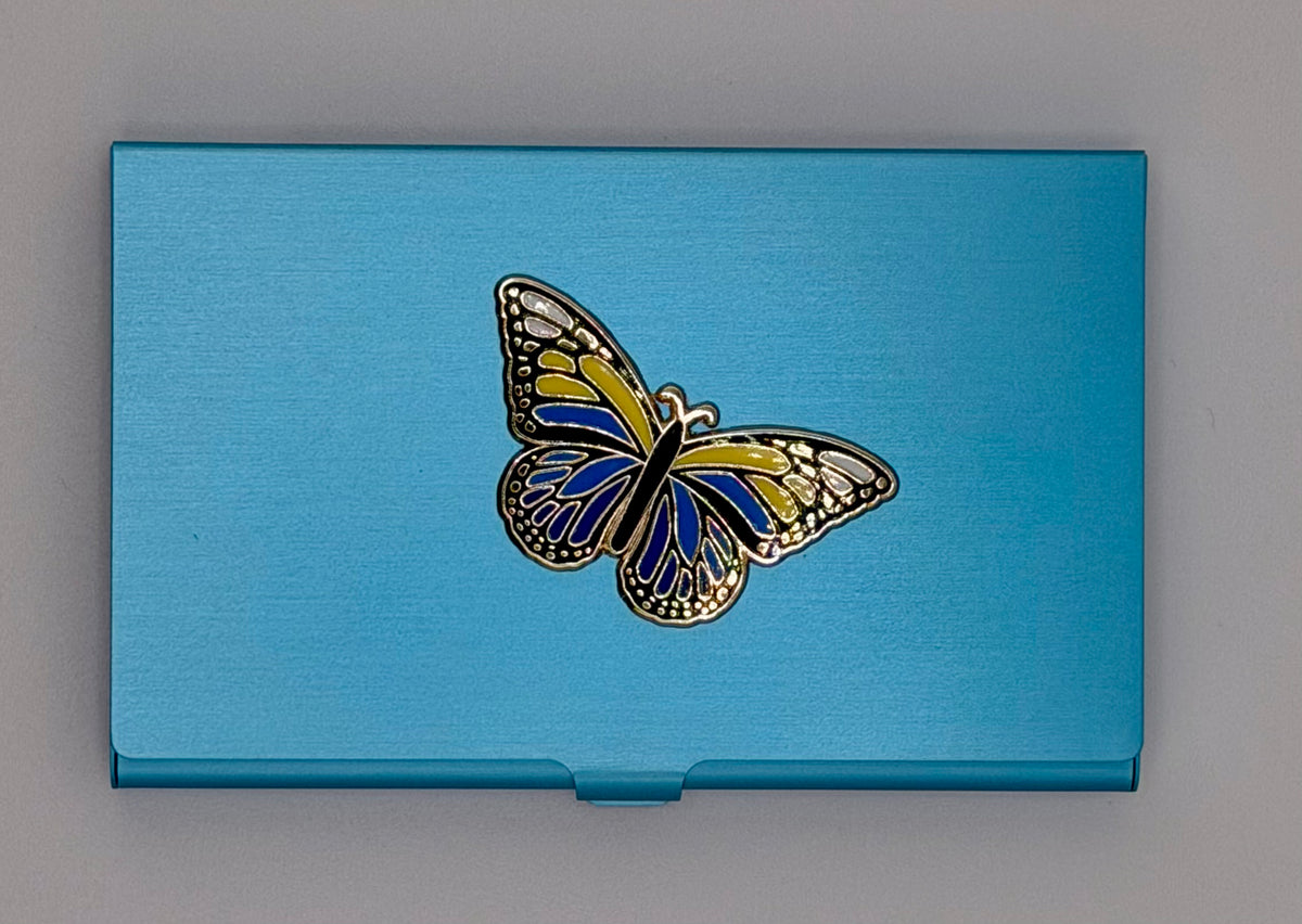 Butterfly on Blue Magnetic Needle Case