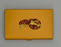 Sparkly Lobster on Gold Magnetic Needle Case