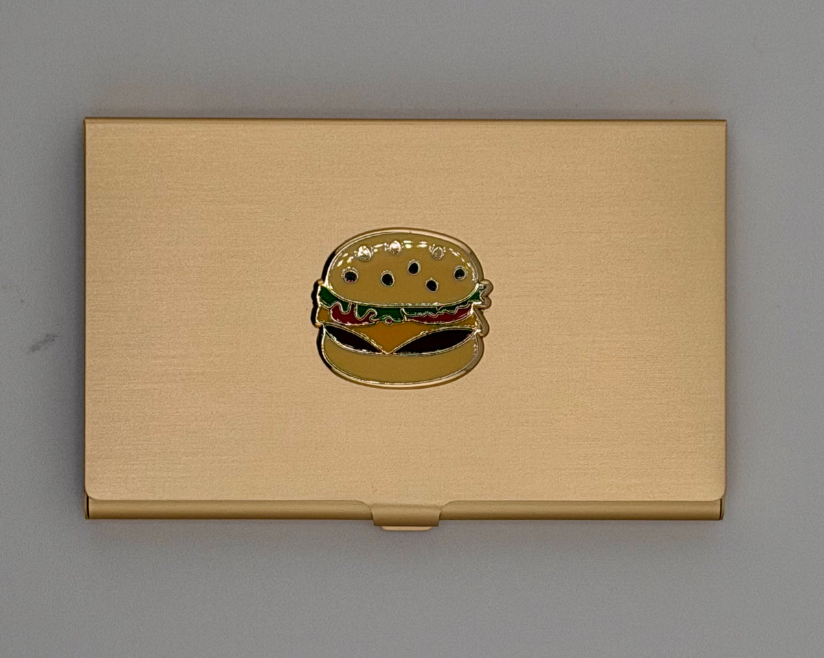 Cheeseburger on Light Gold Magnetic Needle Case