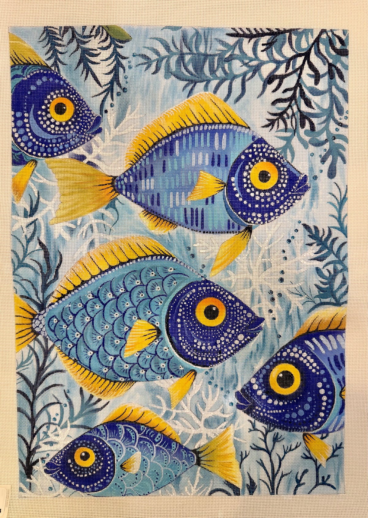 Blue Fish Among the Reeds