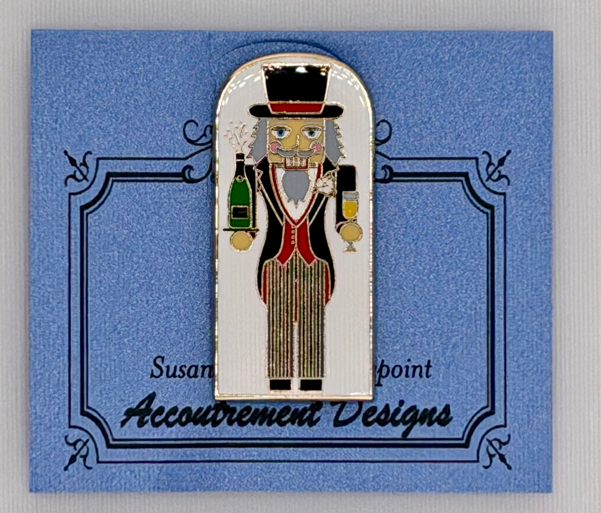 Champagne Nutcracker Needle Minder