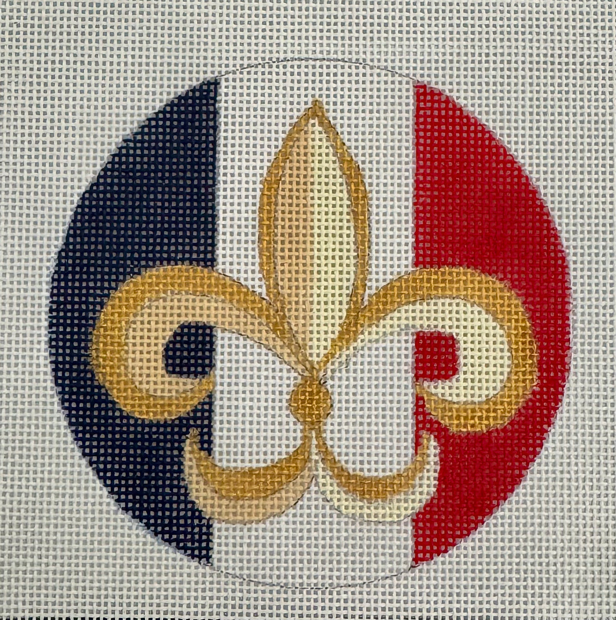 Fleur de Lis Flag Ornament