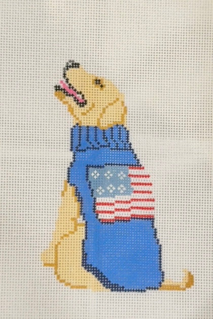 Yellow Lab with Sweater