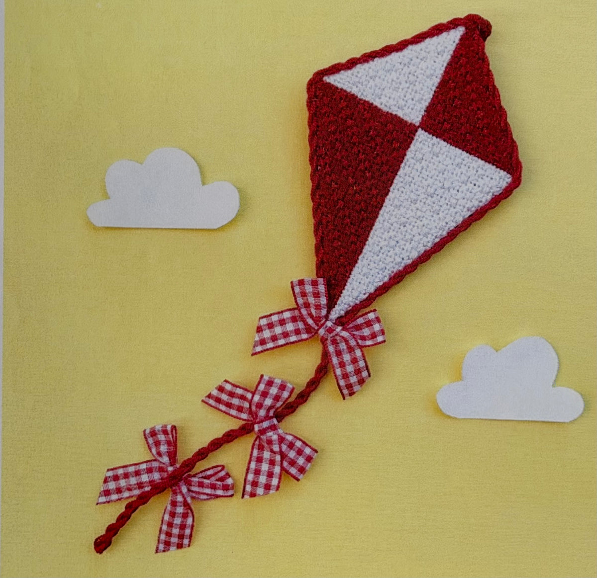 Red Kite & Gingham Bows with Stitch Guide