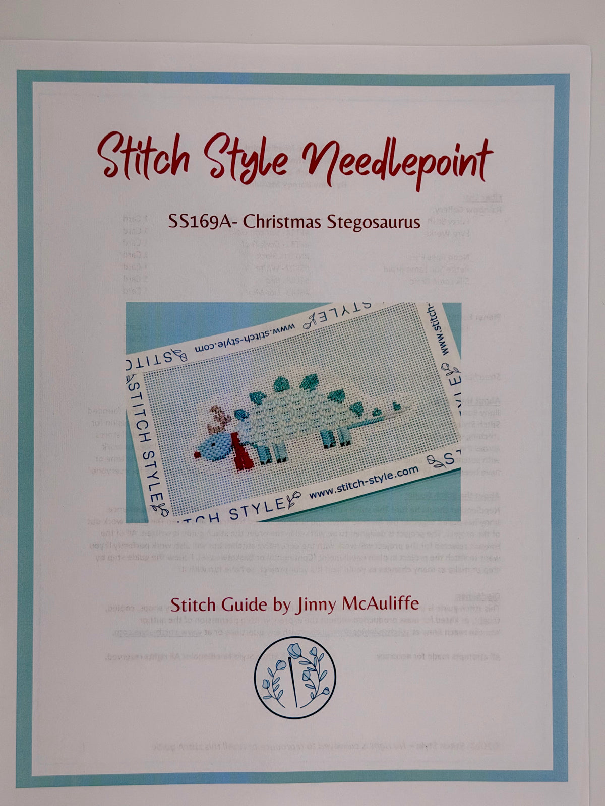 Christmas Stegosaurus with Stitch Guide