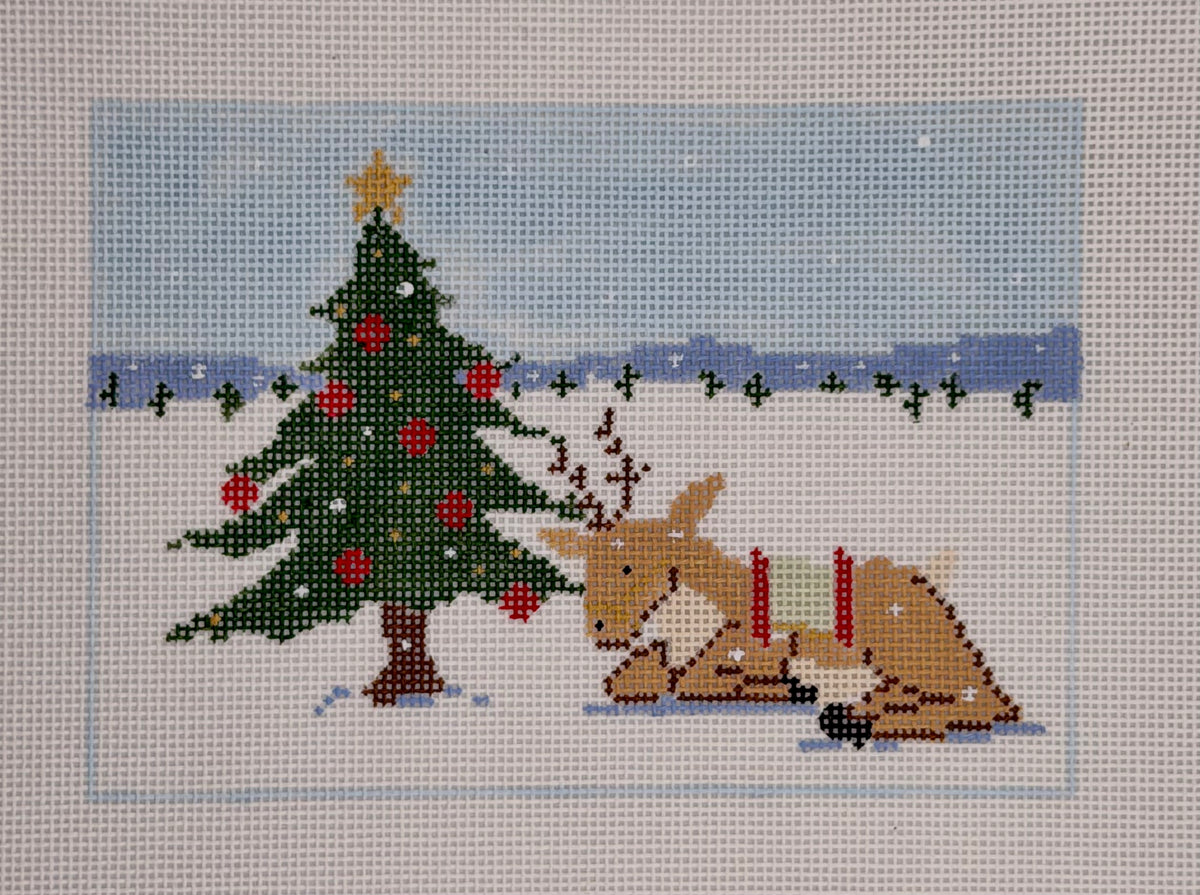 Reindeer Games Series - Reindeer and Tree