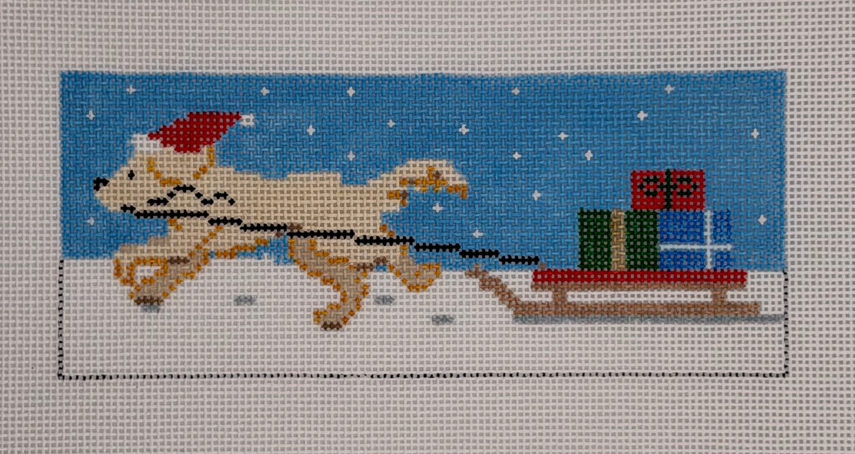 Santa's Little Helper - Yellow Labrador with Stitch Guide