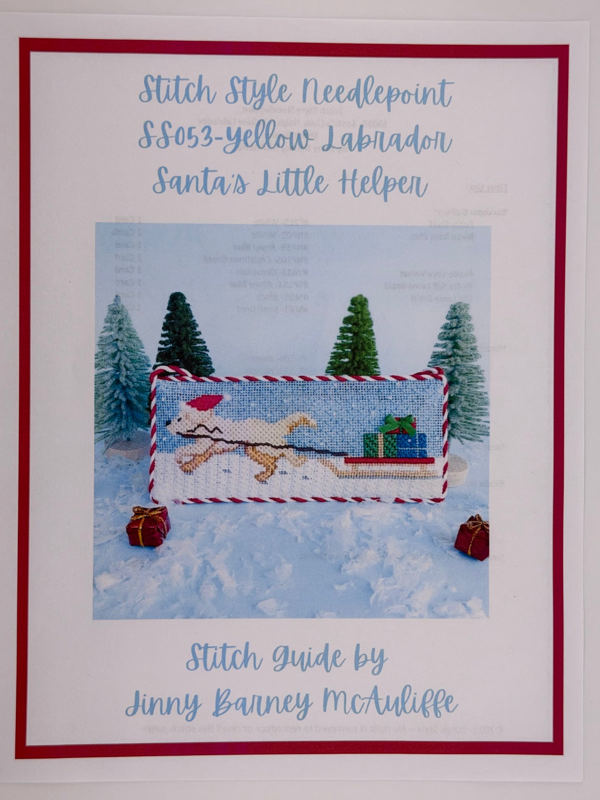 Santa's Little Helper - Yellow Labrador with Stitch Guide