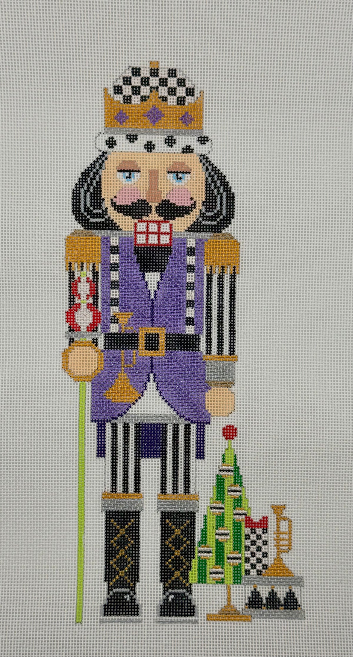 Black, White & Purple Musical Nutcracker