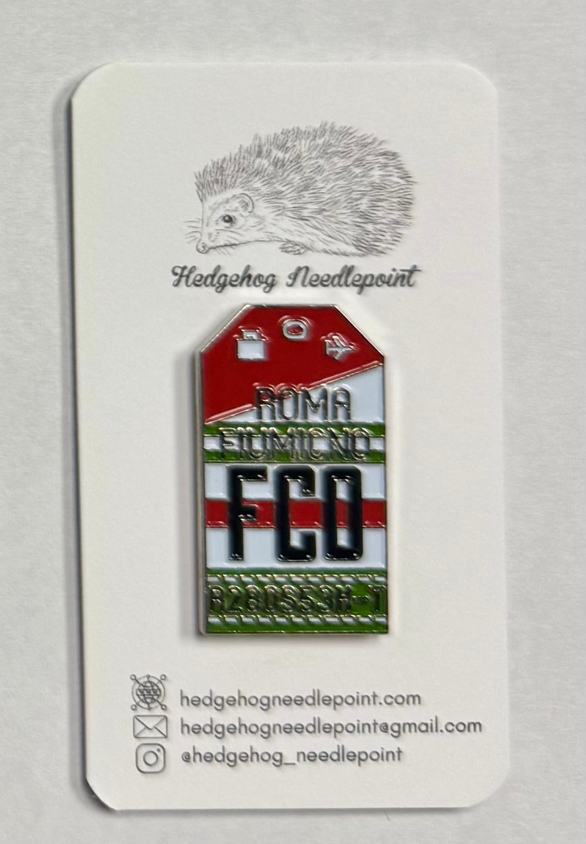 Rome Vintage Luggage Tag Needleminder