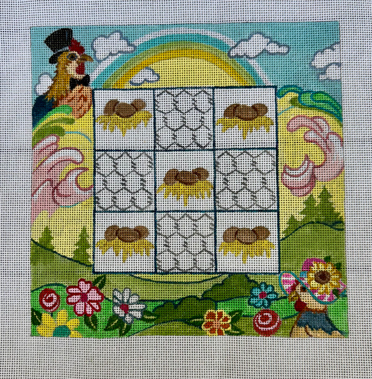 Chickens & Roosters Tic Tac Toe Board