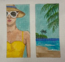 Beach Babe Double Eyeglass Case