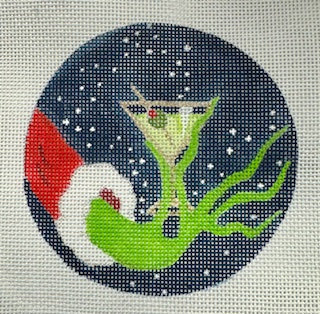 Grinch-Toasting w/ Martini-Round