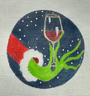 Grinch-Toasting w/ Red Wine-Round