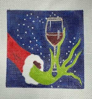 Grinch-Toasting w/ Red Wine Coaster